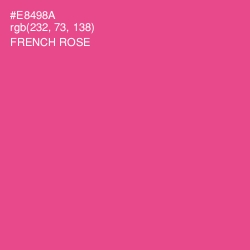 #E8498A - French Rose Color Image