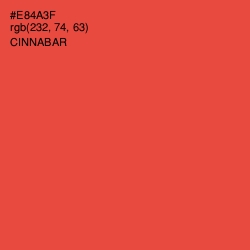 #E84A3F - Cinnabar Color Image