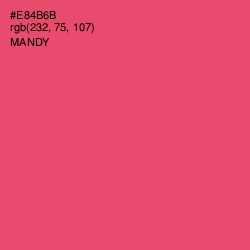 #E84B6B - Mandy Color Image