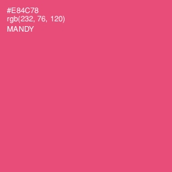 #E84C78 - Mandy Color Image