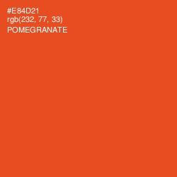 #E84D21 - Pomegranate Color Image