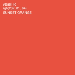 #E85140 - Sunset Orange Color Image