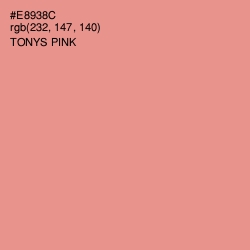 #E8938C - Tonys Pink Color Image