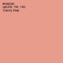 #E89C8C - Tonys Pink Color Image