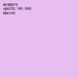 #E8BEF0 - Mauve Color Image