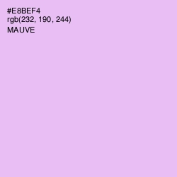 #E8BEF4 - Mauve Color Image