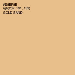 #E8BF8B - Gold Sand Color Image