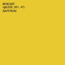 #E8C92F - Saffron Color Image