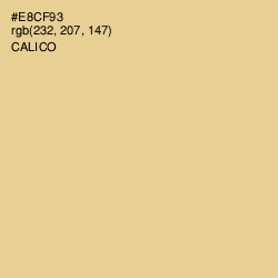 #E8CF93 - Calico Color Image