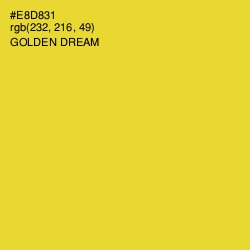 #E8D831 - Golden Dream Color Image