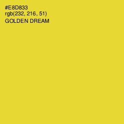 #E8D833 - Golden Dream Color Image