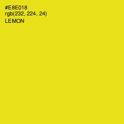#E8E018 - Lemon Color Image