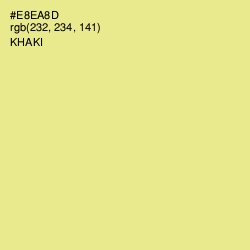 #E8EA8D - Khaki Color Image