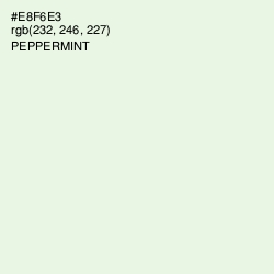 #E8F6E3 - Peppermint Color Image