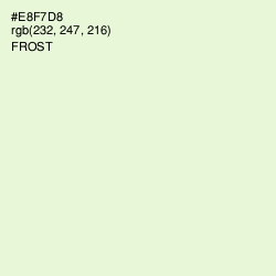 #E8F7D8 - Frost Color Image