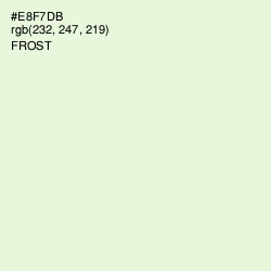 #E8F7DB - Frost Color Image