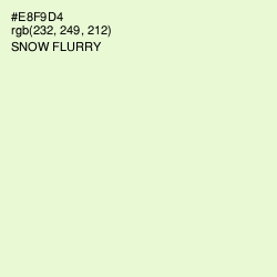 #E8F9D4 - Snow Flurry Color Image