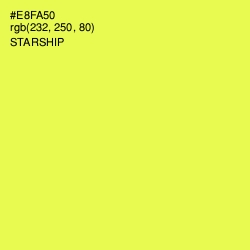#E8FA50 - Starship Color Image