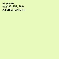 #E8FBBD - Australian Mint Color Image