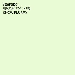 #E8FBD5 - Snow Flurry Color Image