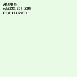 #E8FBE4 - Rice Flower Color Image
