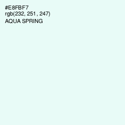 #E8FBF7 - Aqua Spring Color Image