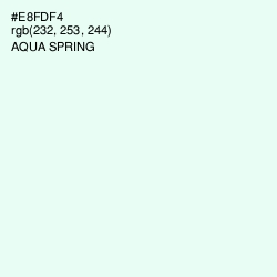 #E8FDF4 - Aqua Spring Color Image
