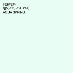 #E8FEF4 - Aqua Spring Color Image