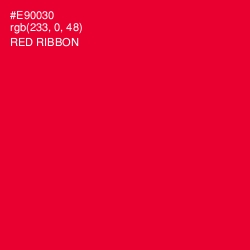 #E90030 - Red Ribbon Color Image