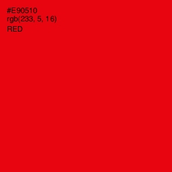 #E90510 - Red Color Image