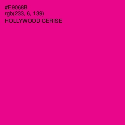 #E9068B - Hollywood Cerise Color Image