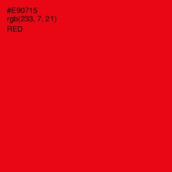 #E90715 - Red Color Image