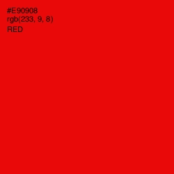 #E90908 - Red Color Image