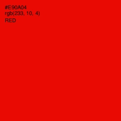 #E90A04 - Red Color Image