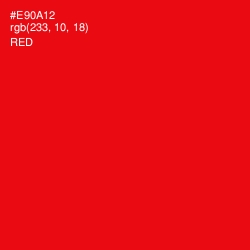 #E90A12 - Red Color Image