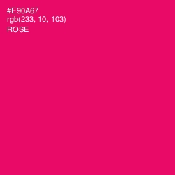 #E90A67 - Rose Color Image