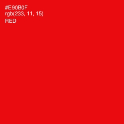 #E90B0F - Red Color Image