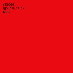 #E90B11 - Red Color Image