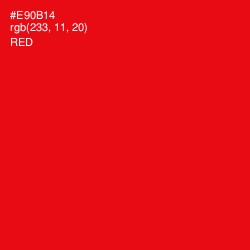 #E90B14 - Red Color Image