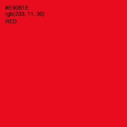 #E90B1E - Red Color Image