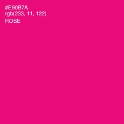 #E90B7A - Rose Color Image