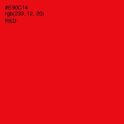 #E90C14 - Red Color Image