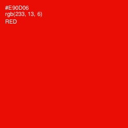 #E90D06 - Red Color Image