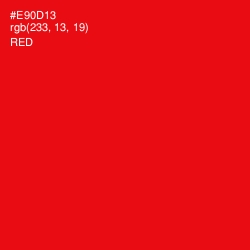 #E90D13 - Red Color Image