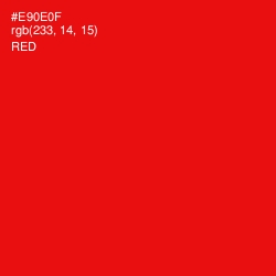 #E90E0F - Red Color Image