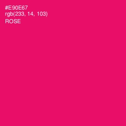 #E90E67 - Rose Color Image