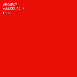 #E90F07 - Red Color Image