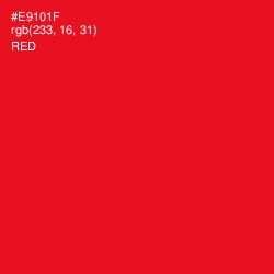 #E9101F - Red Color Image