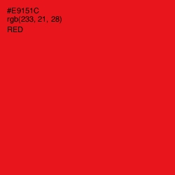 #E9151C - Red Color Image