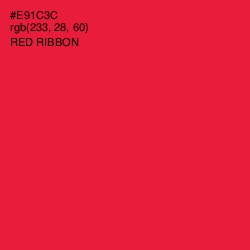 #E91C3C - Red Ribbon Color Image